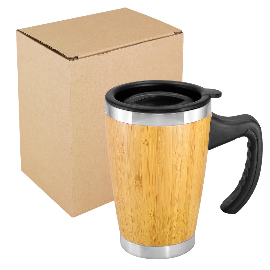 Mug de Bamboo con Asa Plástica 400cc — vista 3 · GF Group