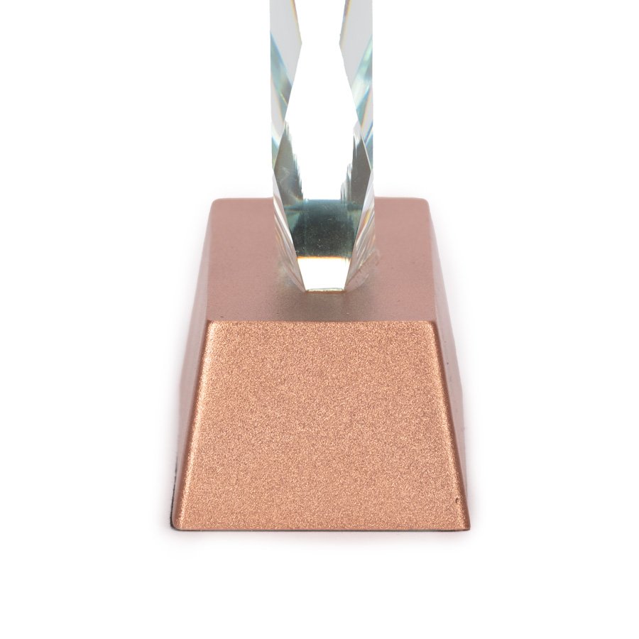 Trofeo Galvano de Cristal «RUNE» con base encobrizada. — vista 6 · GF Group