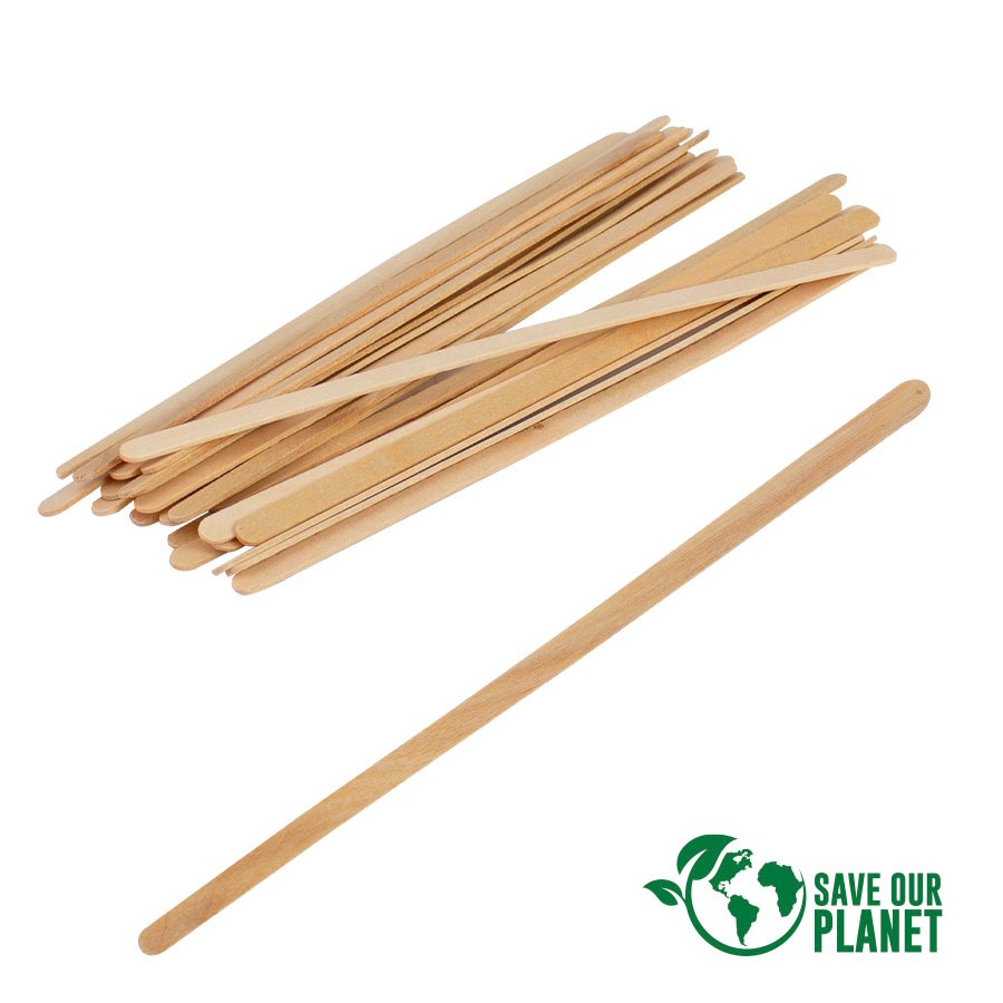 Bolsa con 1.000 palitos revolvedores de madera de Pino · GF Group