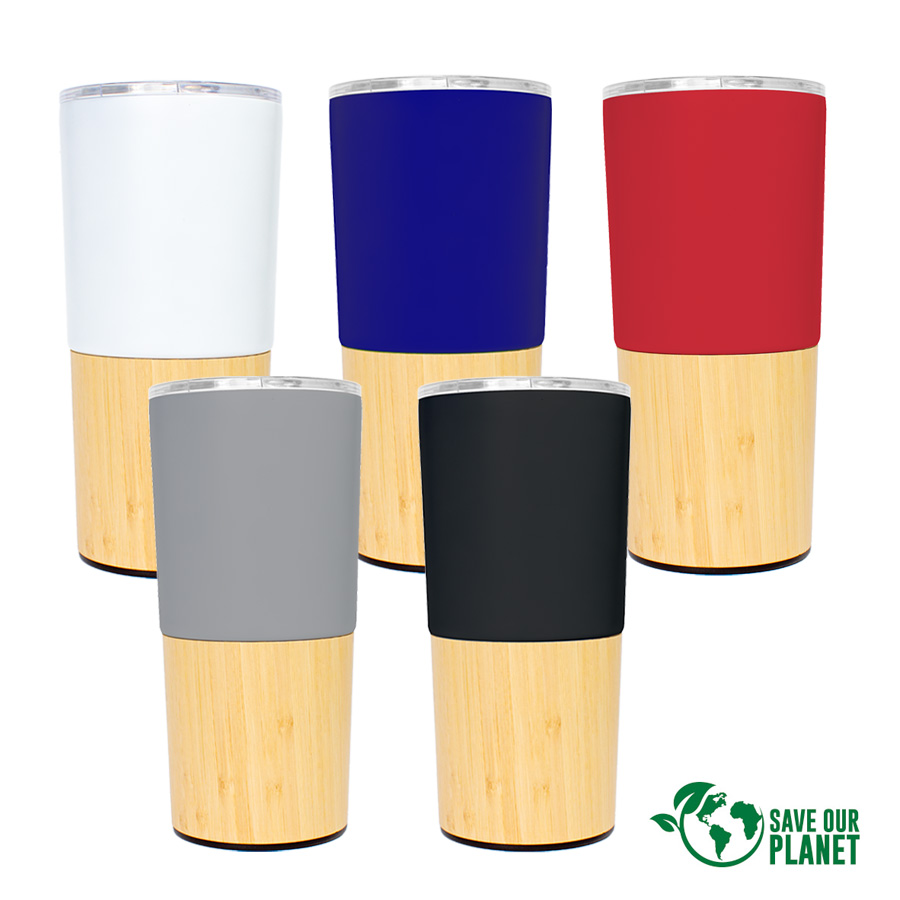 Mug metálico/bamboo «AURUS» 500cc