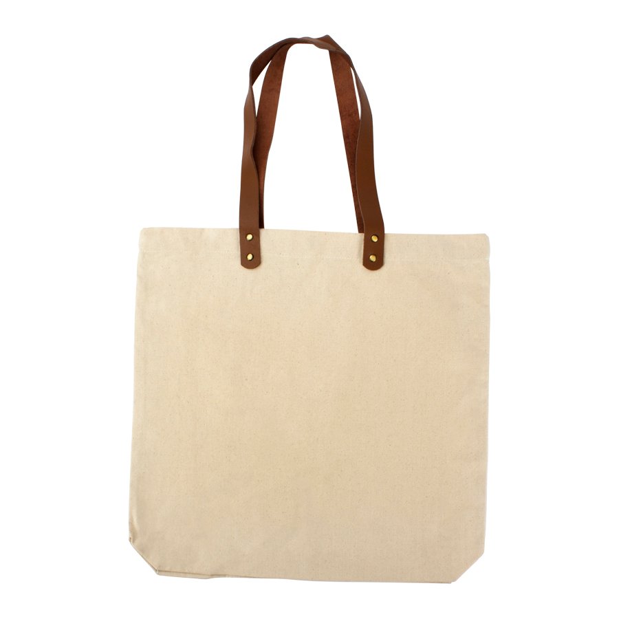 Bolsa de Compras 10oz Canvas asas Cuero — vista 2 · GF Group