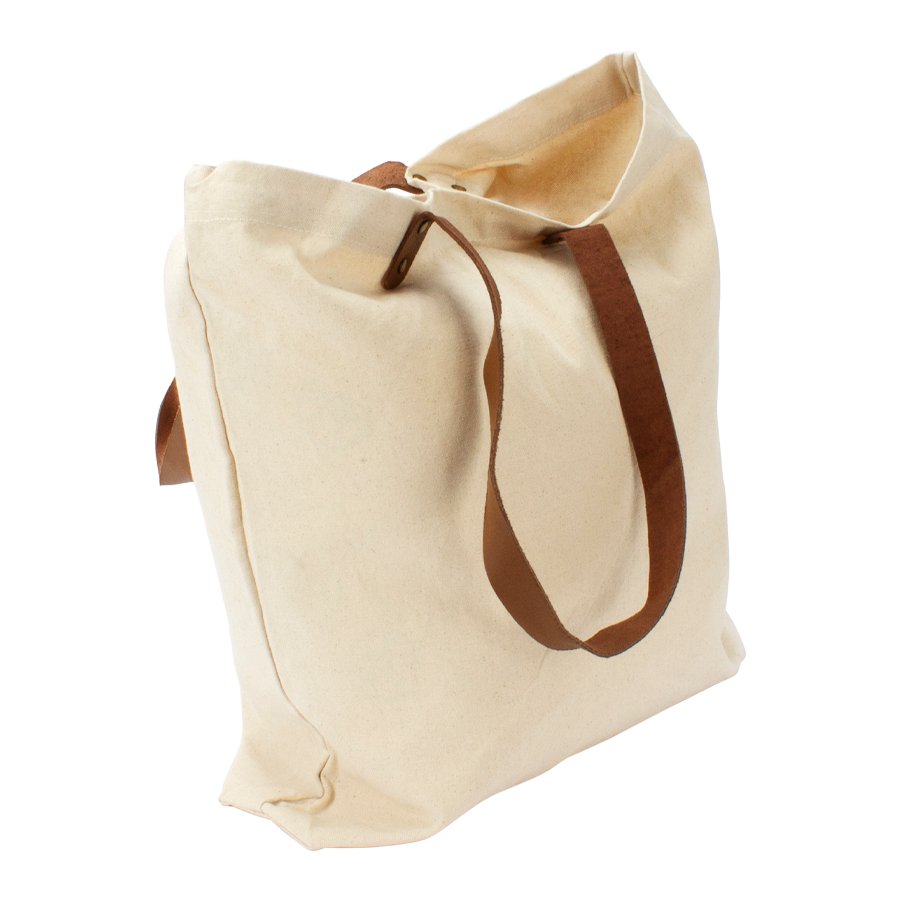 Bolsa de Compras 10oz Canvas asas Cuero — vista 6 · GF Group