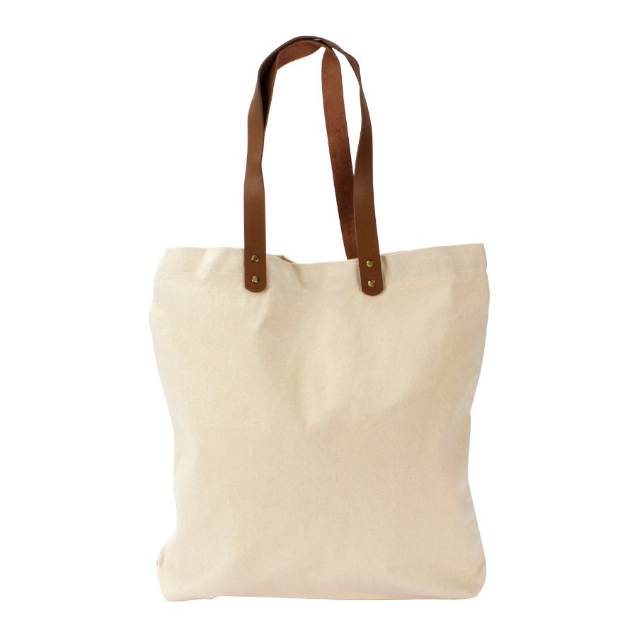 Bolsa de Compras 10oz Canvas asas Cuero · GF Group