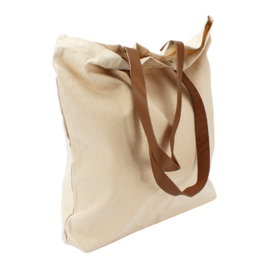 Bolsa de Compras 10oz Canvas asas Cuero — vista 3 · GF Group
