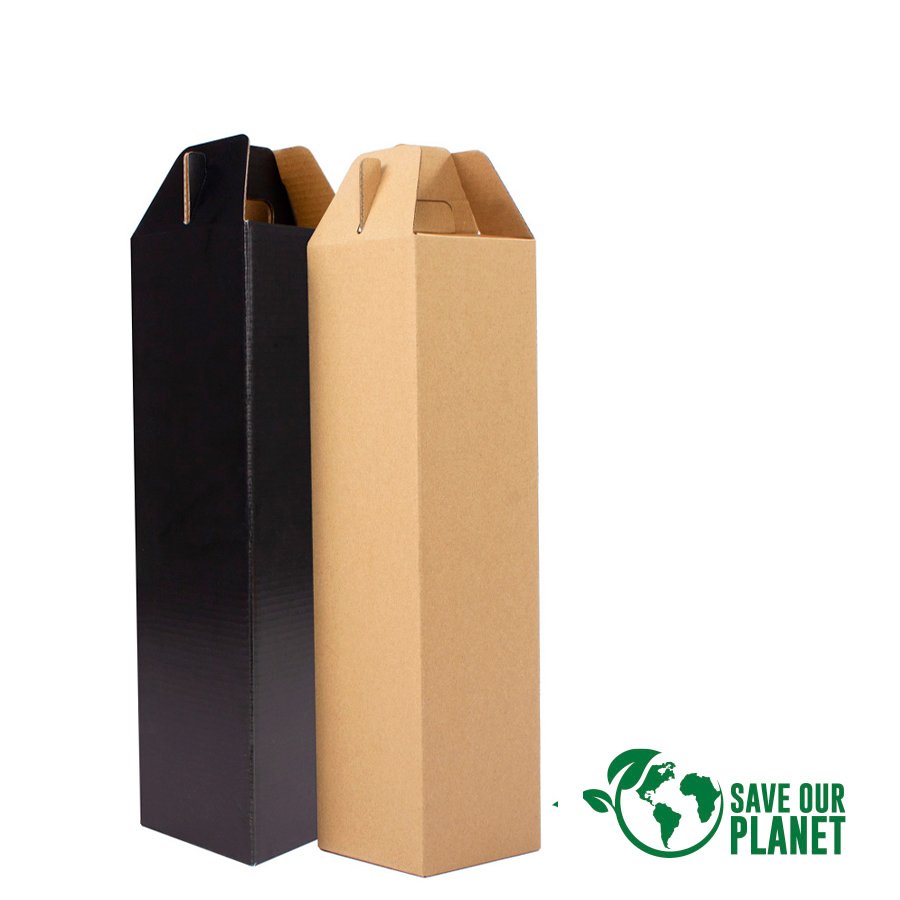 Caja autoarmable con asas, para 1 botella de Vino · GF Group