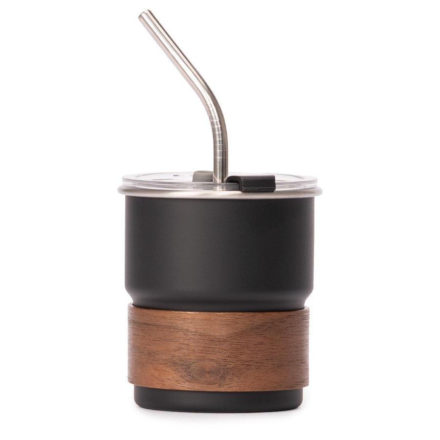 Vaso Térmico metálico «CAMP» 300cc. con Bombilla y Grip de Madera. — vista 5 · GF Group