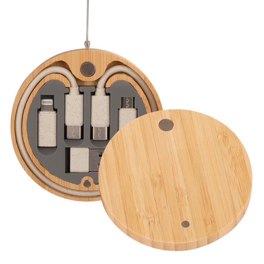 Connect Multicargador 6 en 1 de Bamboo y Trigo. — vista 2 · GF Group
