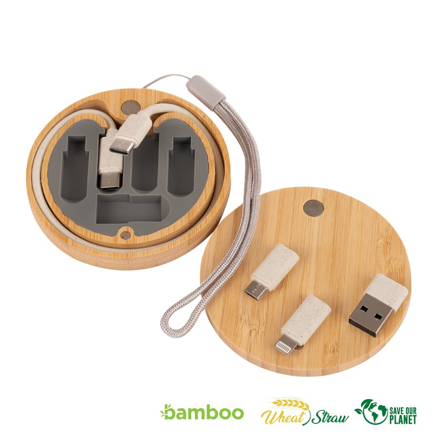 Connect Multicargador 6 en 1 de Bamboo y Trigo. · GF Group