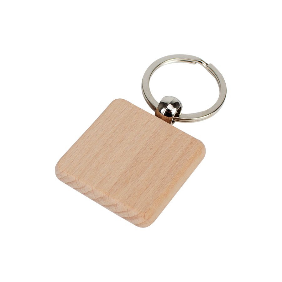Llavero Cuadrado de Madera — vista 2 · GF Group