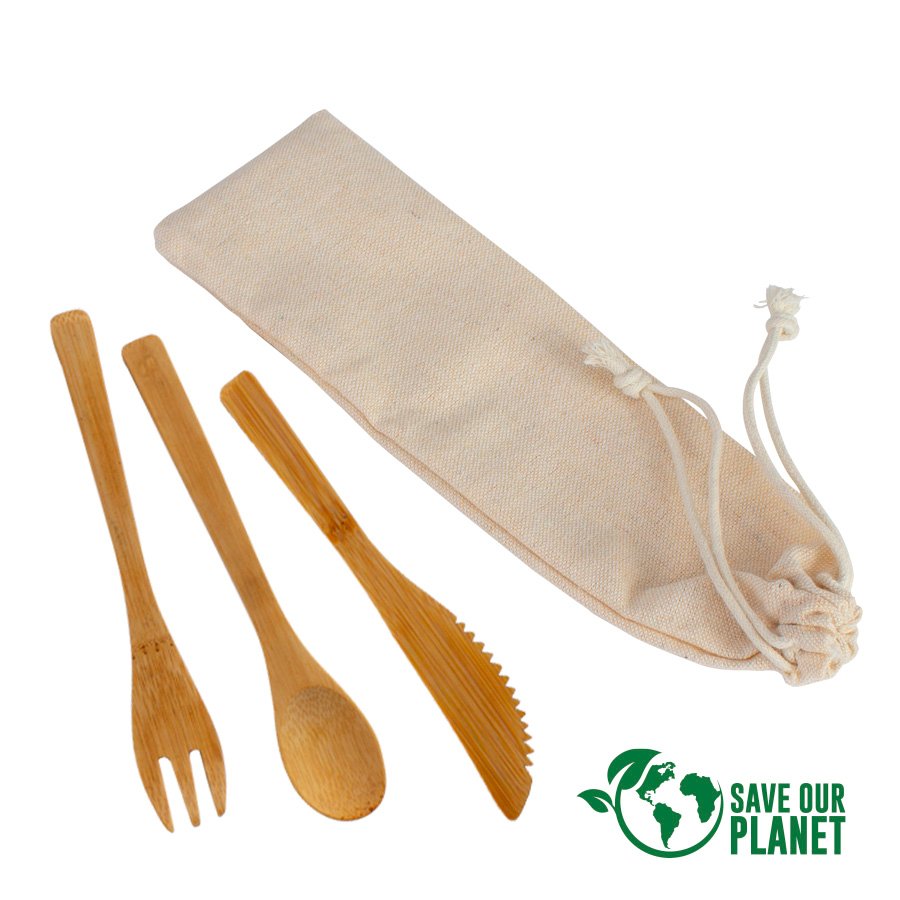 Set de 3 cubiertos de Bamboo · GF Group