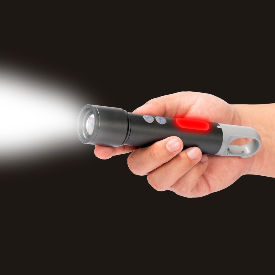 USB Linterna Táctica y lámpara recargable «HOOK» 15-en-1 · GF Group