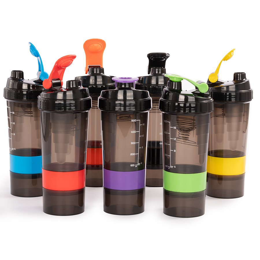 Vaso Gym para batidos proteína «SHAKE», con 4 compartimentos. — vista 2 · GF Group