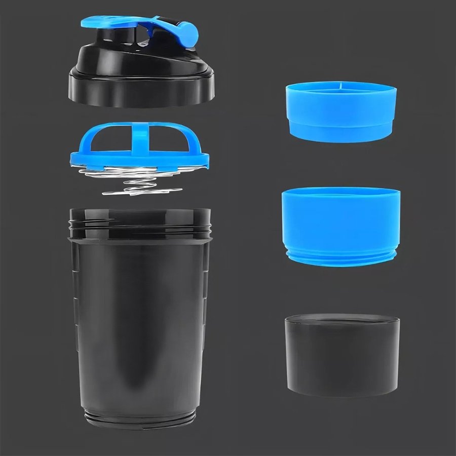 Vaso Gym para batidos proteína «SHAKE», con 4 compartimentos. — vista 3 · GF Group