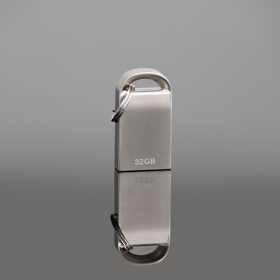USB 2.0 Mini-Pendrive «Lock» de Acero inoxidable 32GB · GF Group