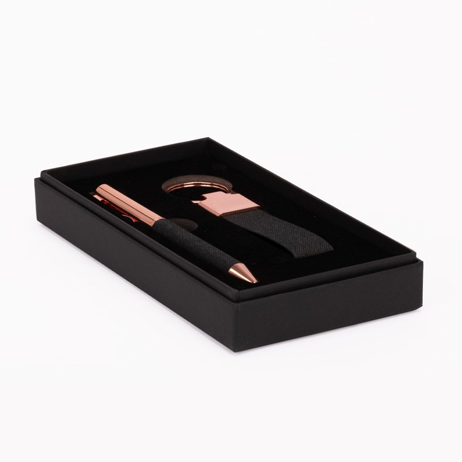 Set de Regalo «MINE» negro con detalles encobrizados. — vista 2 · GF Group