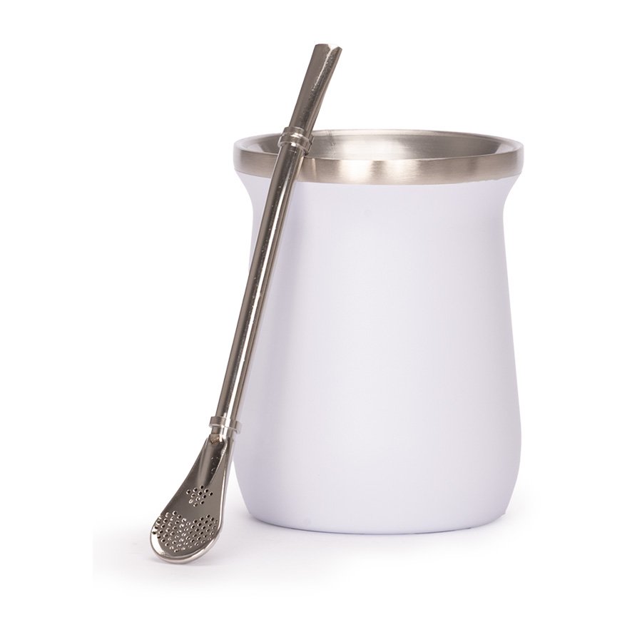 Vaso Térmico metálico «MATE» 300ml. con Bombilla — vista 3 · GF Group