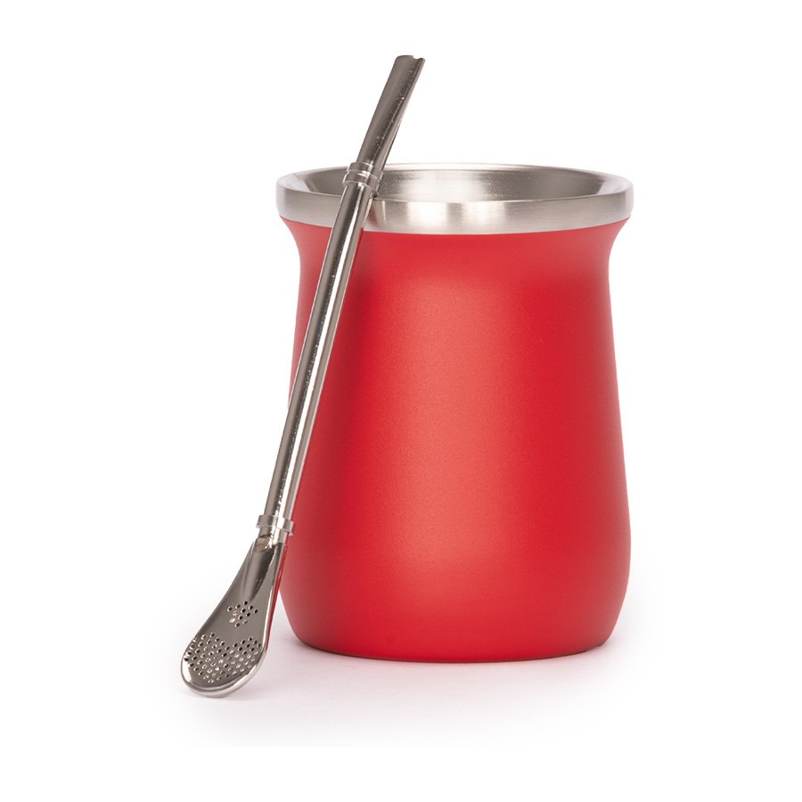 Vaso Térmico metálico «MATE» 300ml. con Bombilla — vista 6 · GF Group