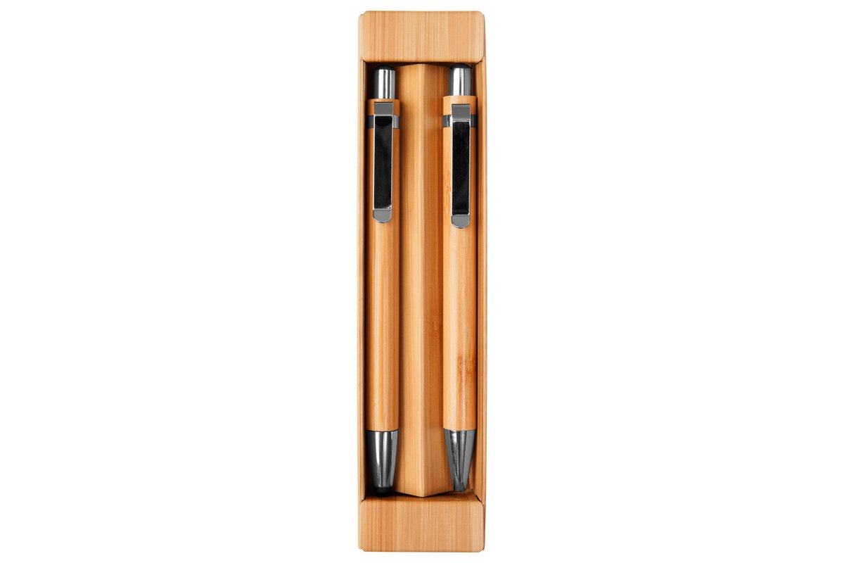 SET DE BOLIGRAFO Y LÁPIZ MECÁNICO DE BAMBÚ "NAGANO DUO" · GF Group