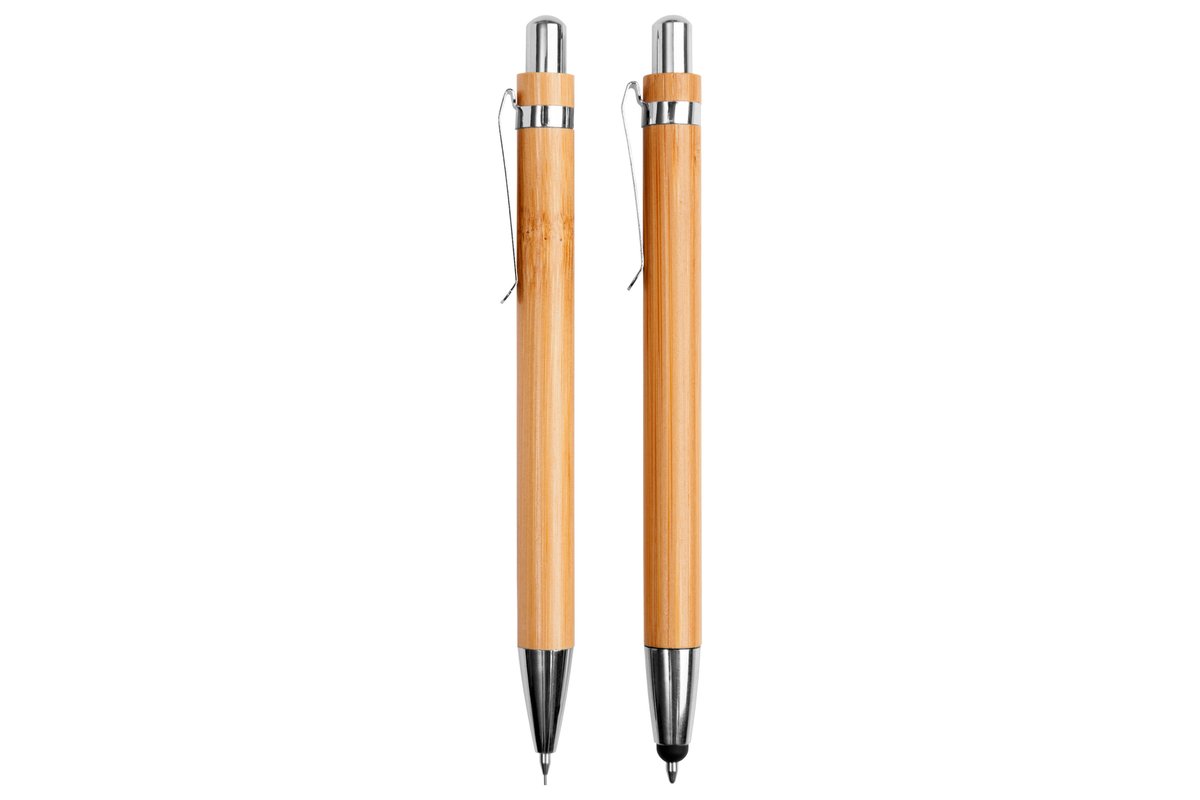 SET DE BOLIGRAFO Y LÁPIZ MECÁNICO DE BAMBÚ "NAGANO DUO" — vista 3 · GF Group