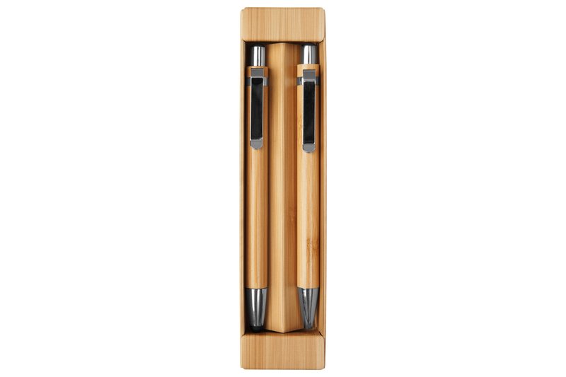 SET DE BOLIGRAFO Y LÁPIZ MECÁNICO DE BAMBÚ "NAGANO DUO"