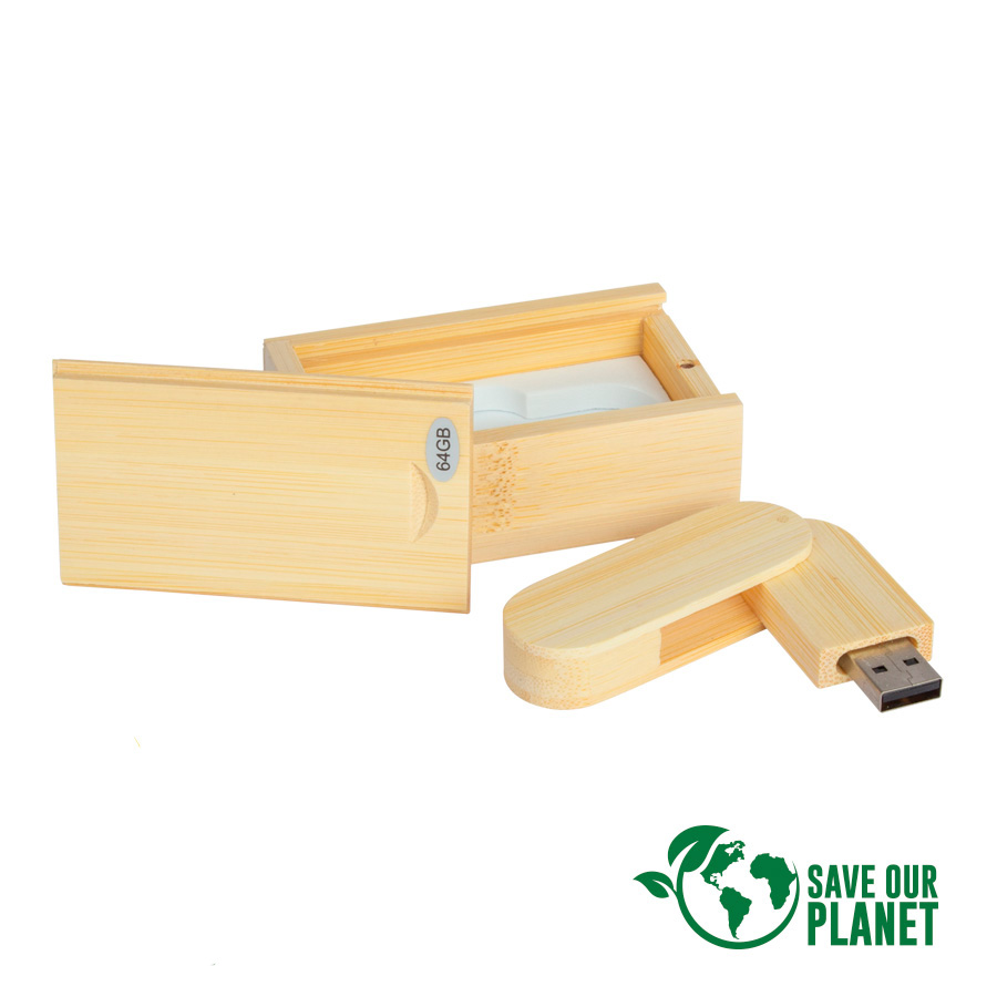 USB Pendrive 64GB de Bamboo — Tecnología · GF Group