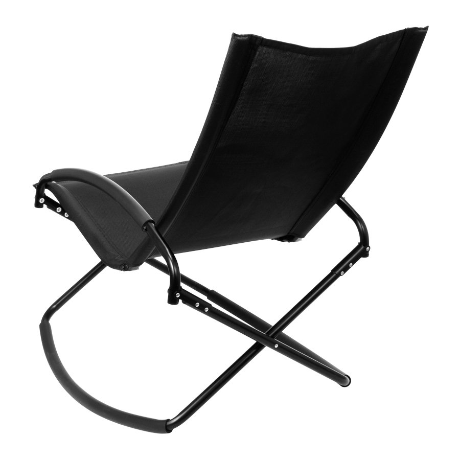 Silla mecedora negra con apoya-brazos — vista 4 · GF Group