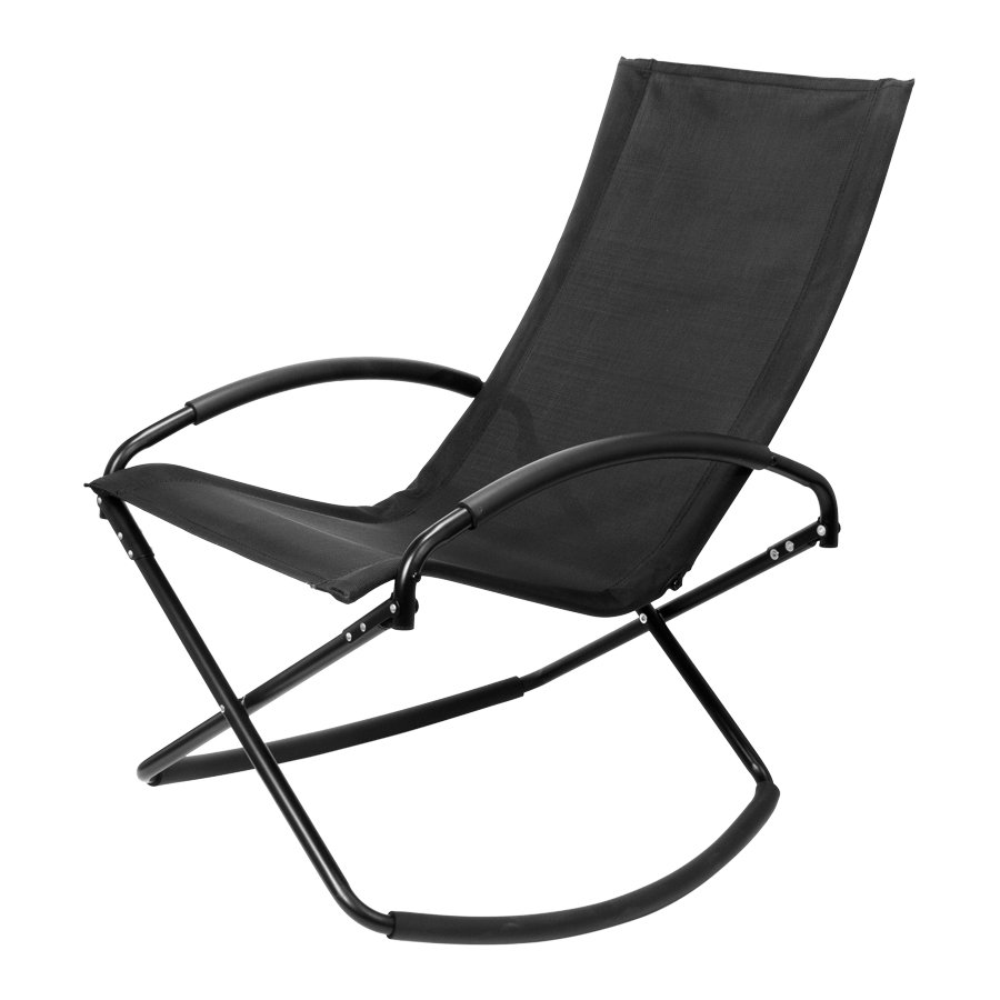 Silla mecedora negra con apoya-brazos · GF Group