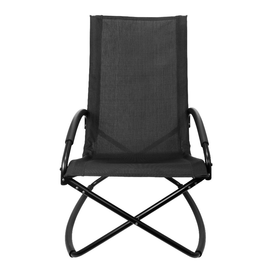 Silla mecedora negra con apoya-brazos — vista 2 · GF Group