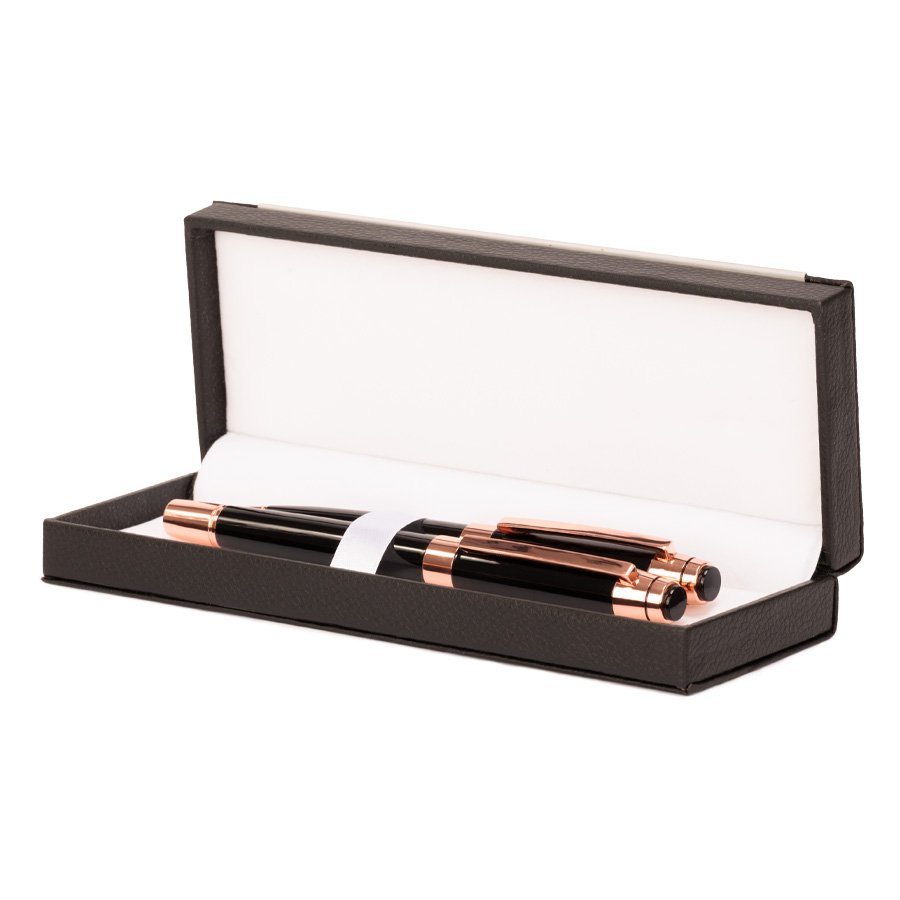 Set de Escritura «THORTON» negro con detalles encobrizados. · GF Group