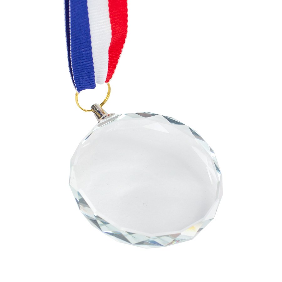 Medalla Cristal «Diamond» con cinta tricolor — vista 3 · GF Group