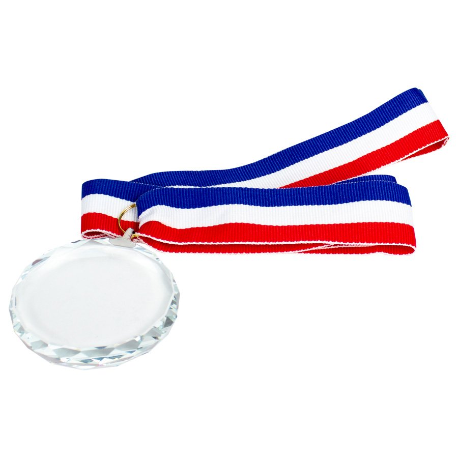 Medalla Cristal «Diamond» con cinta tricolor — vista 4 · GF Group