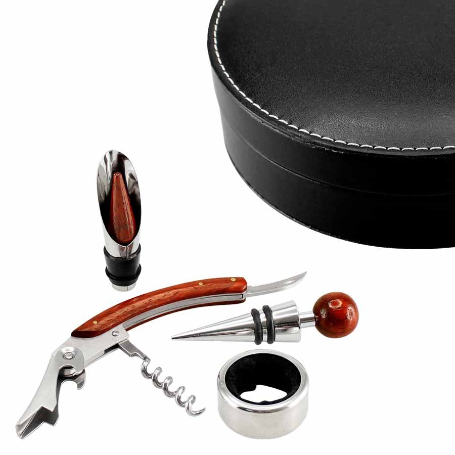 Set de Vino de PU Negro — vista 3 · GF Group