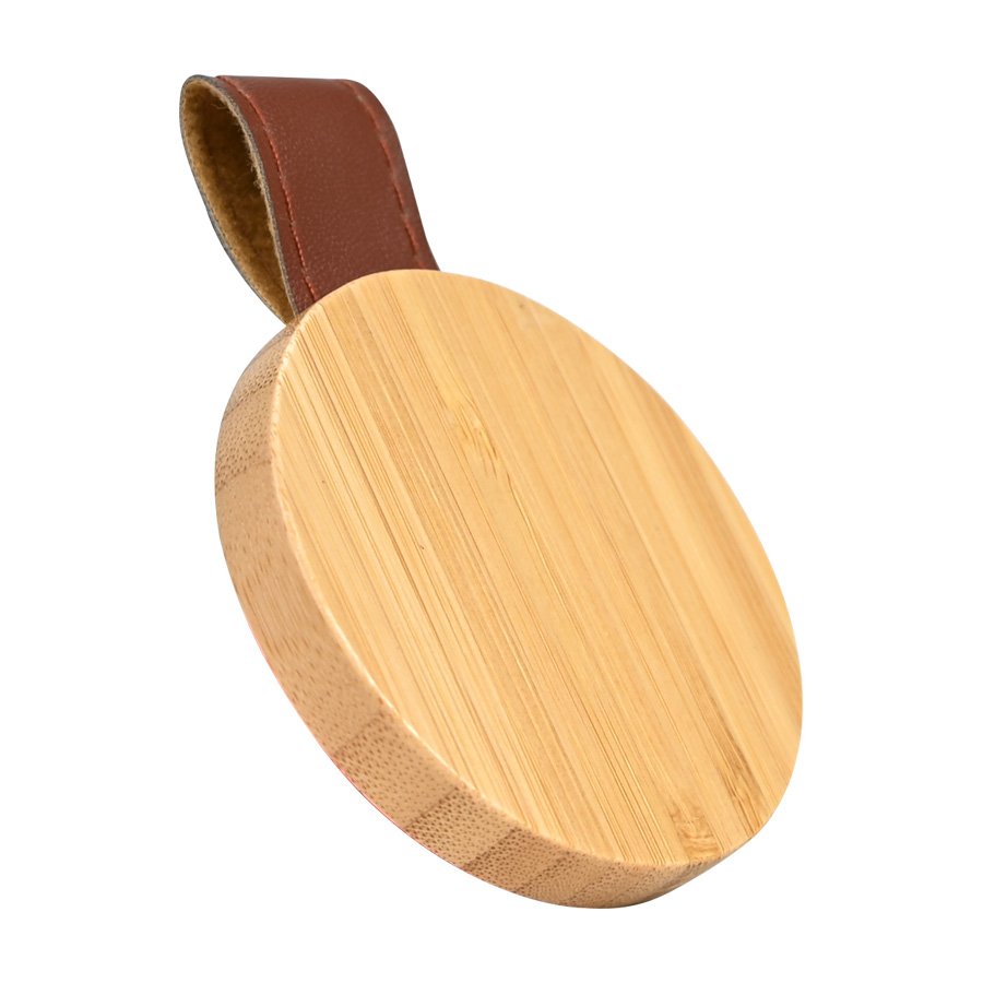 Espejo redondo de Bamboo y Eco-Cuero — vista 4 · GF Group