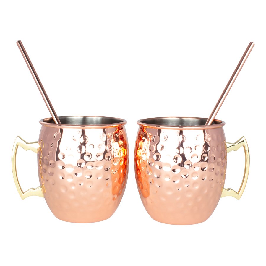 Set "Moscow Mule" encobrizado 500cc. c/u · GF Group