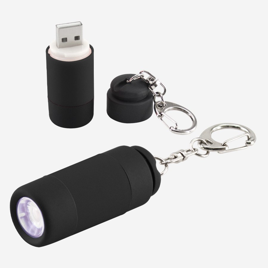 Llavero-Linterna LED Cargador USB — vista 3 · GF Group