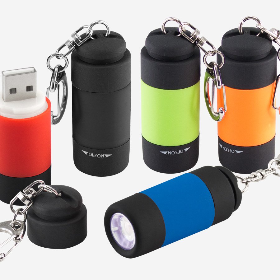 Llavero-Linterna LED Cargador USB · GF Group