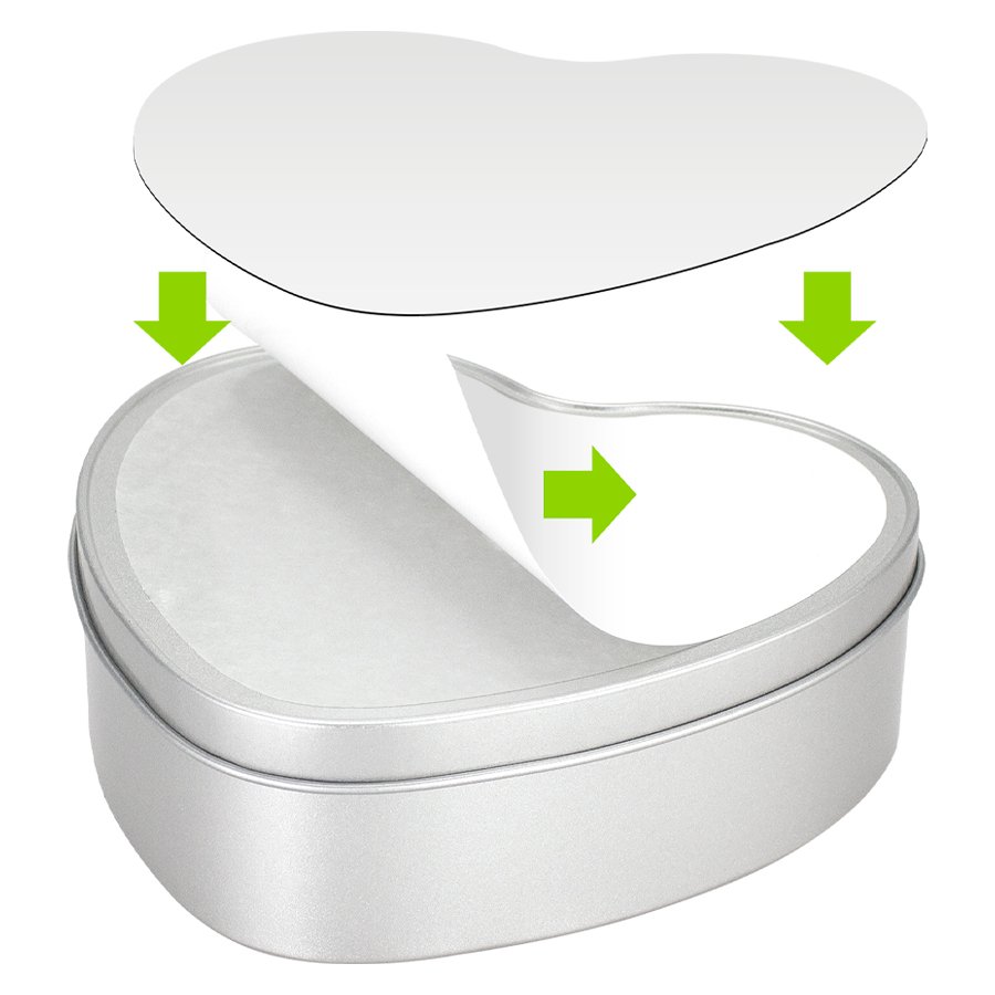 Caja Metálica Corazón Sublimación — vista 3 · GF Group