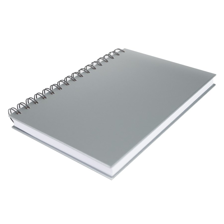 Cuaderno matemáticas tapa dura plateada. — vista 3 · GF Group
