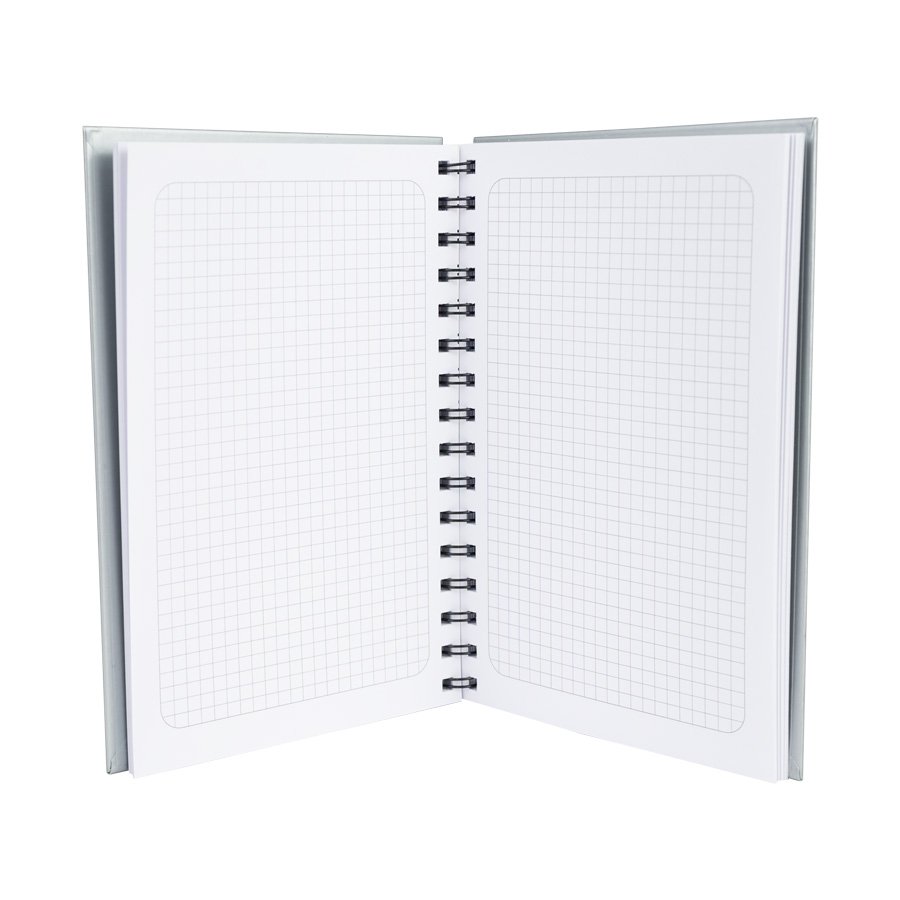 Cuaderno matemáticas tapa dura plateada. — vista 4 · GF Group