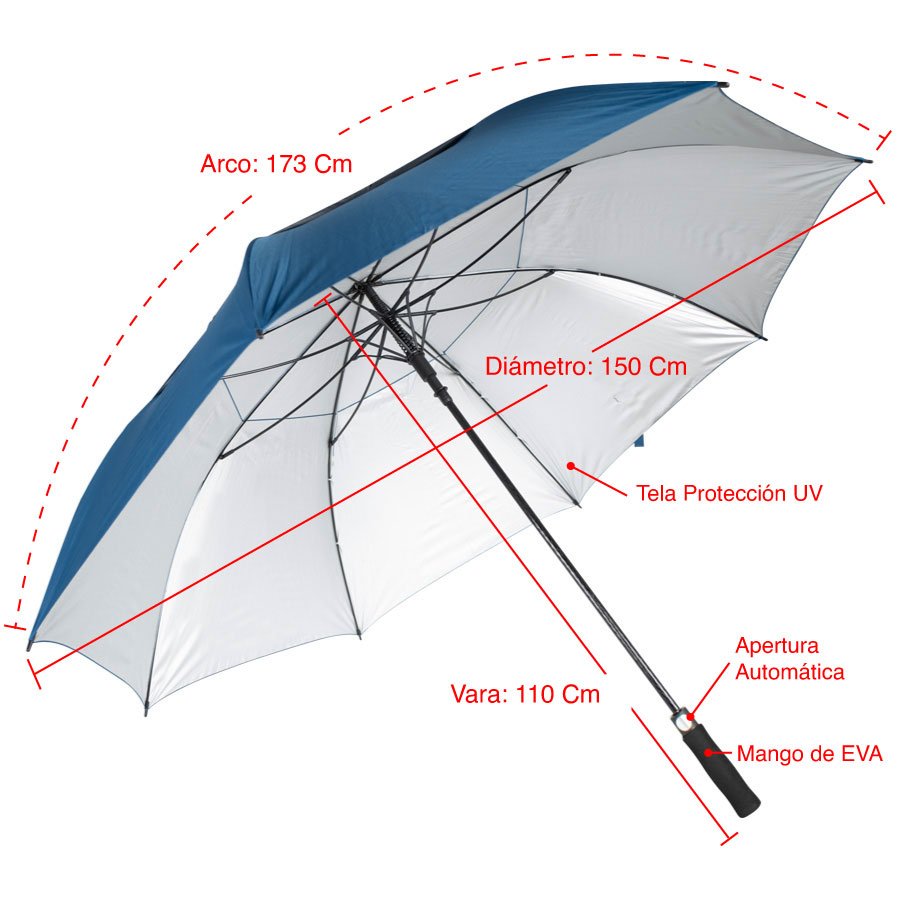 Paraguas Gigante de Golf WINDPROOF, tela UV — vista 3 · GF Group