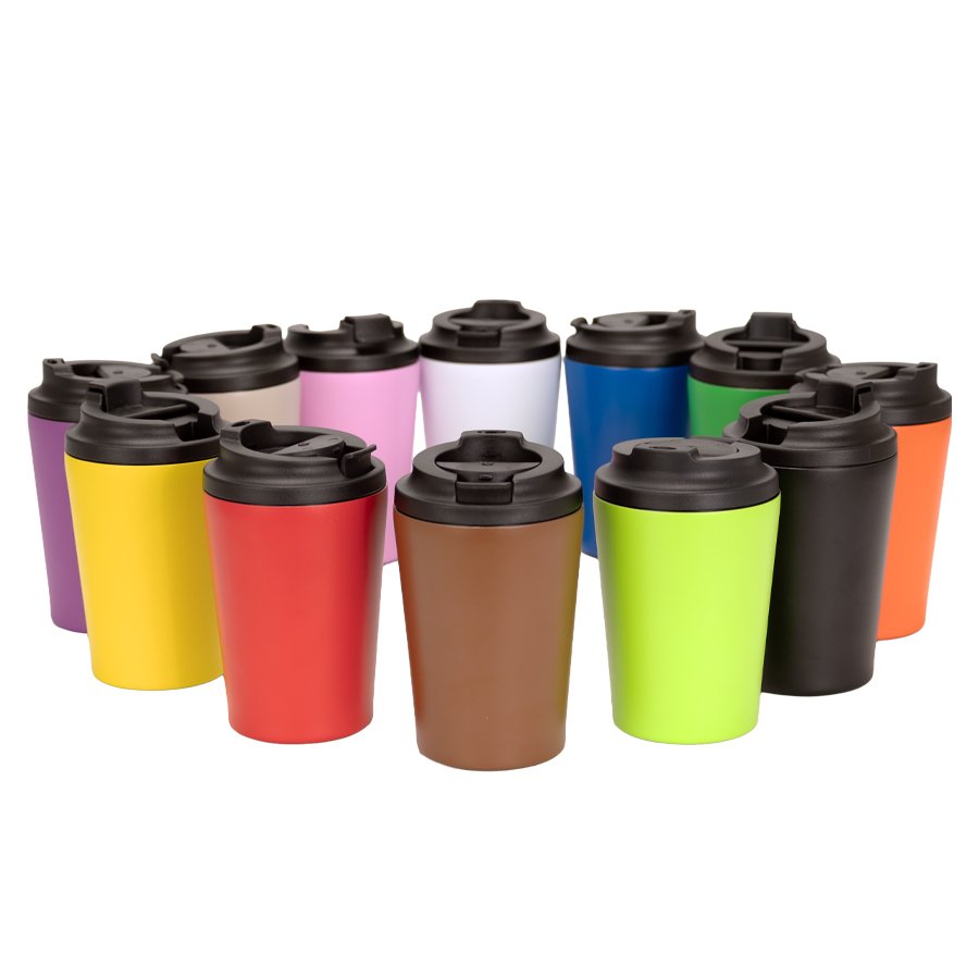 Mug térmico metálico doble pared «NORWAY» 355cc. · GF Group