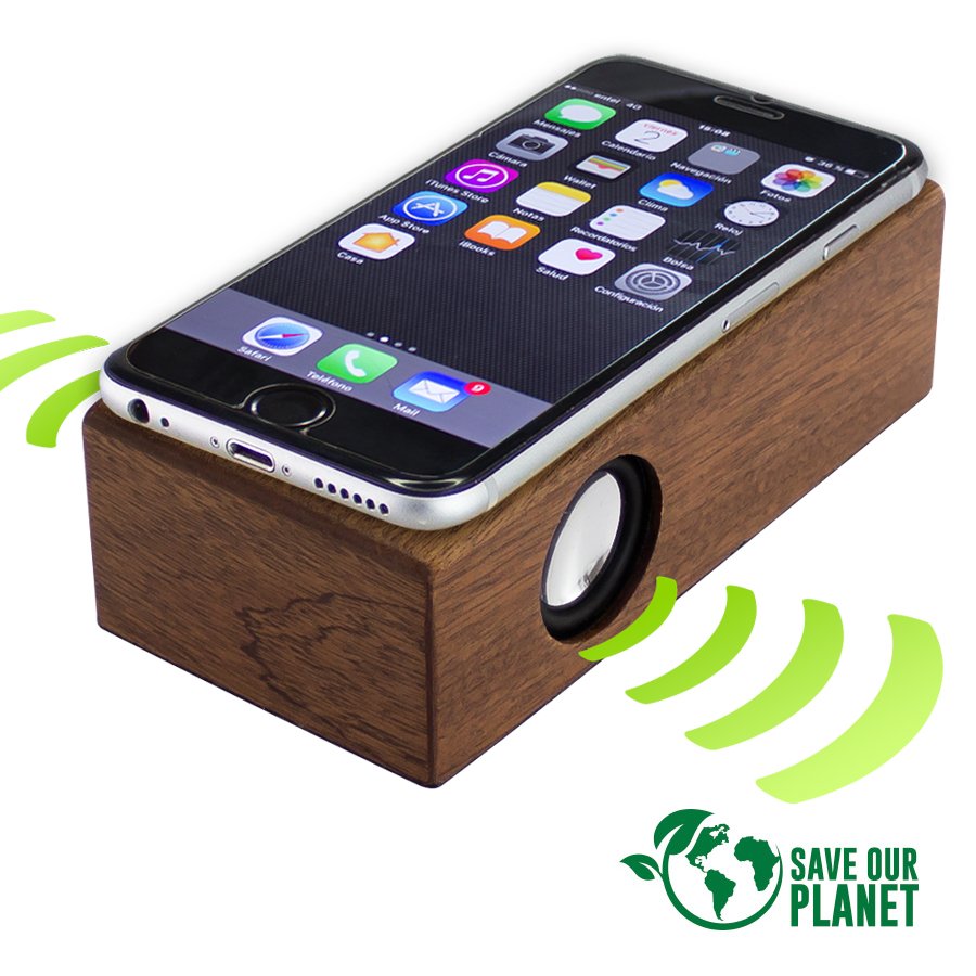 Parlante Grande Inducción Madera Nogal · GF Group