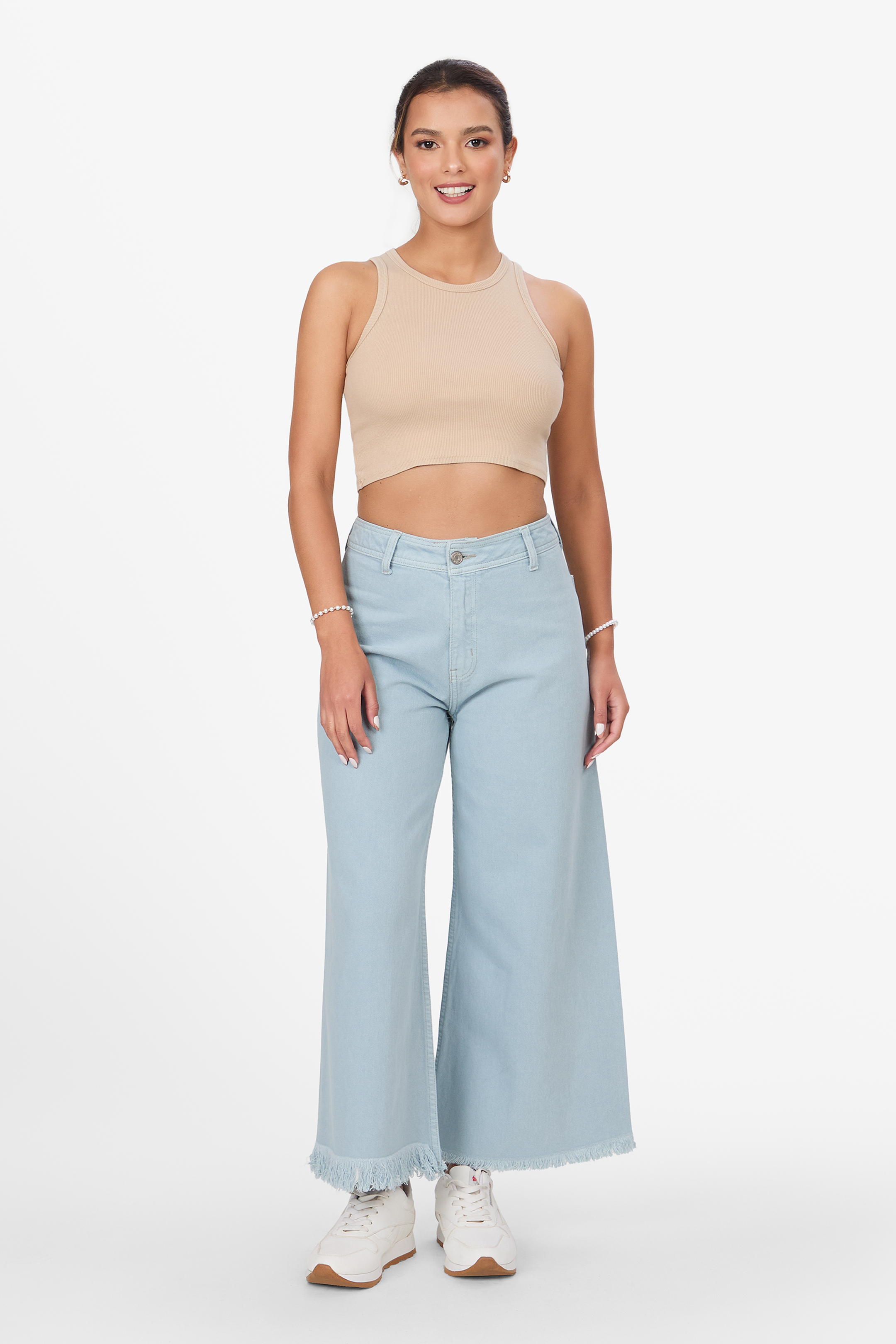 Jean Wide Leg Cropped Catalina