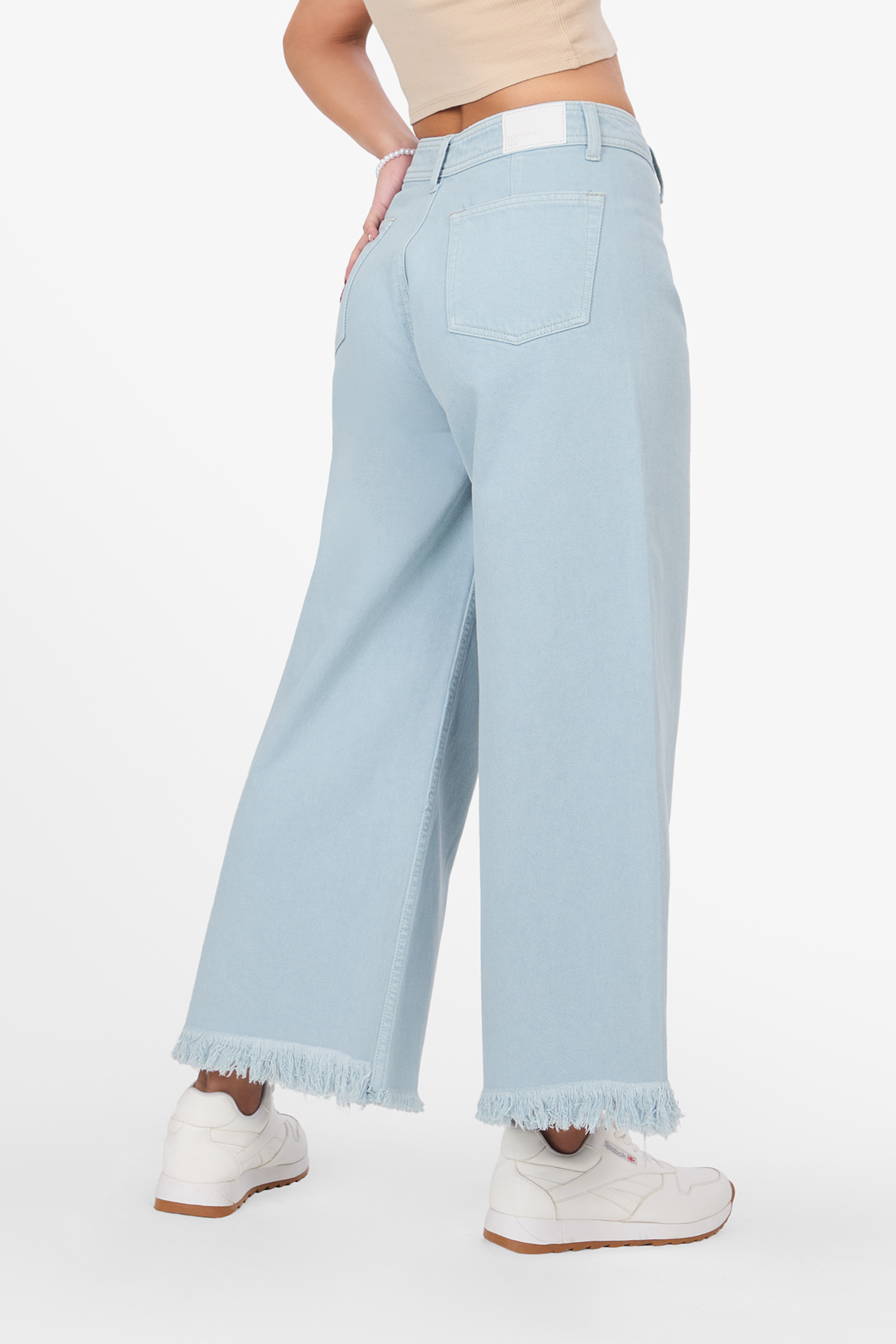 Jean Wide Leg Cropped Catalina