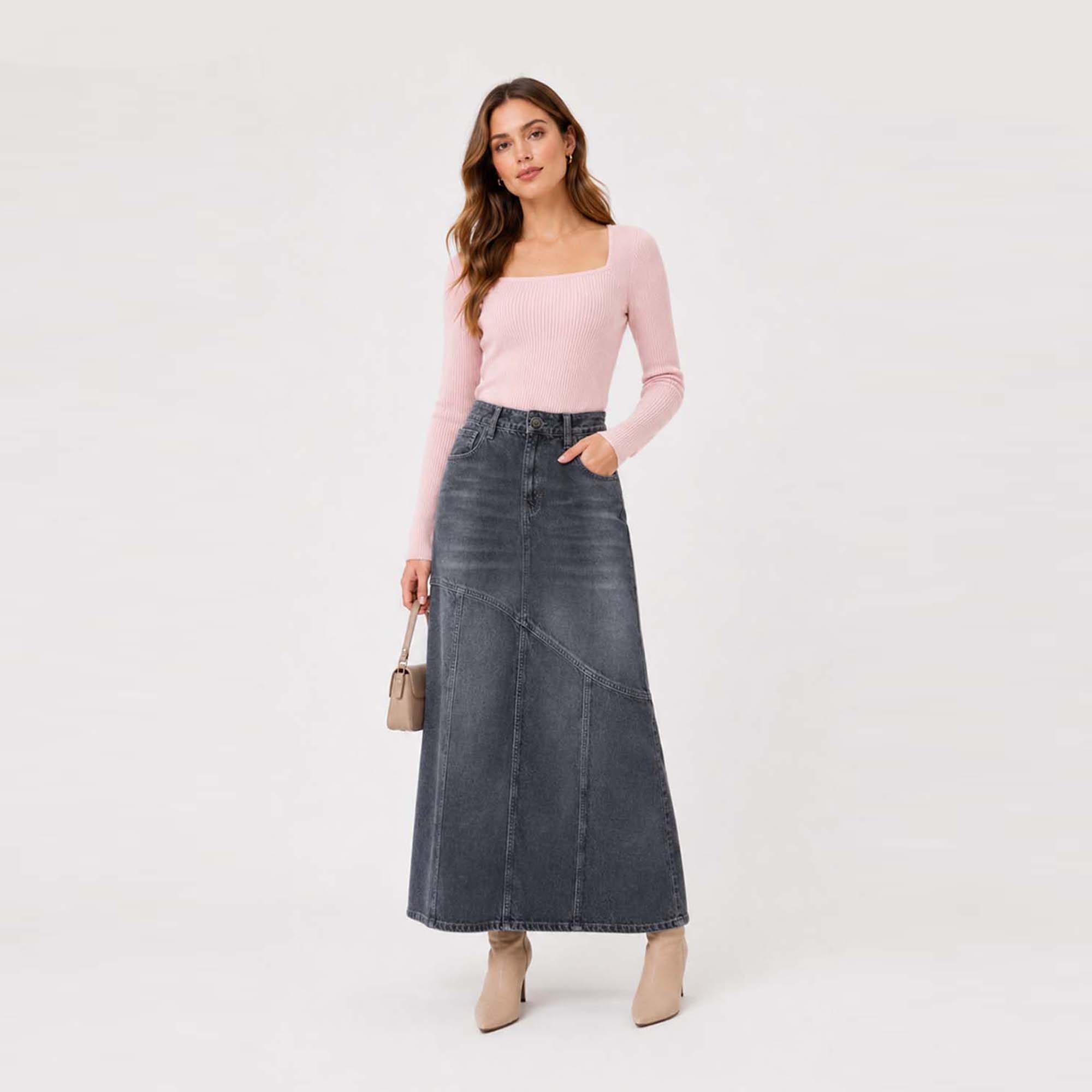 Maxifalda Denim Ayde