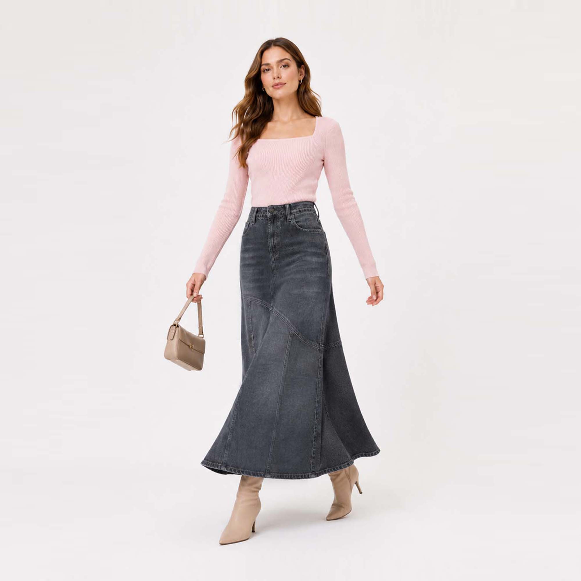 Maxifalda Denim Ayde