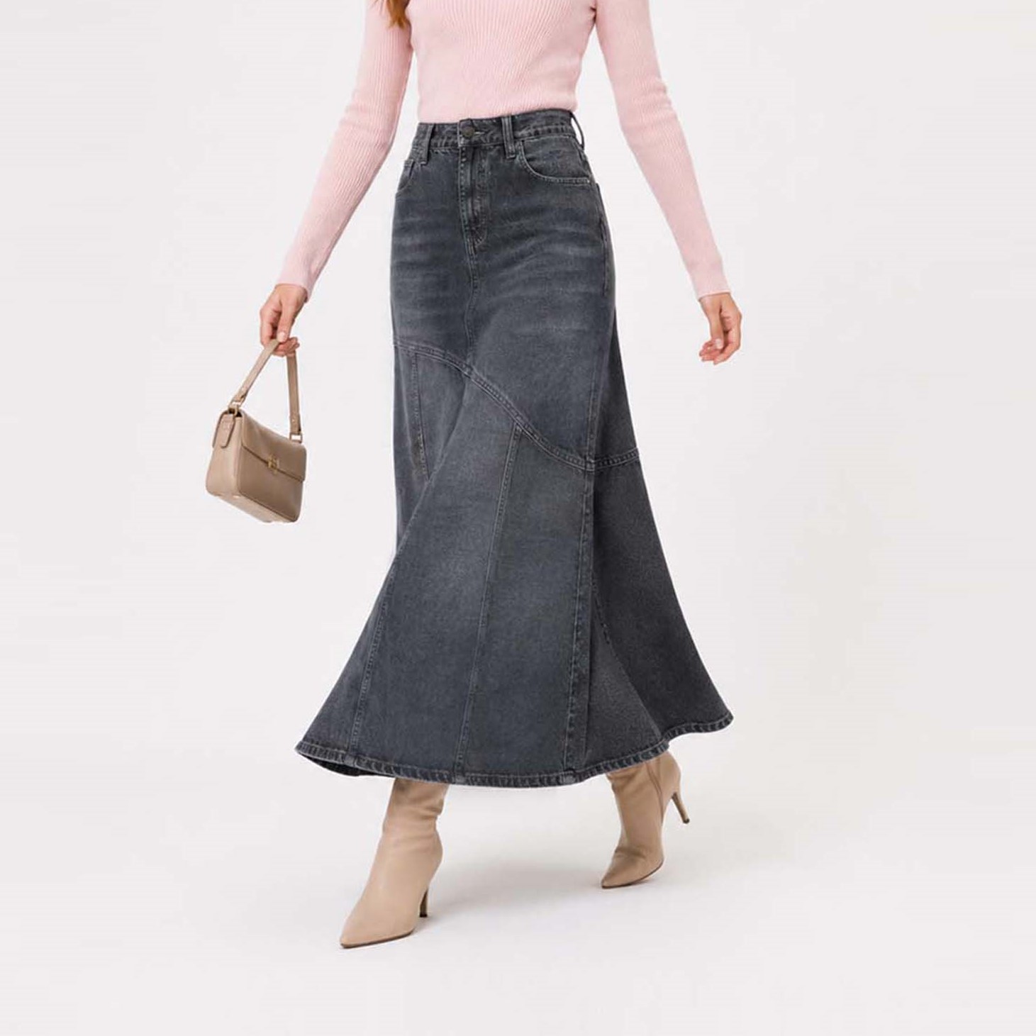 Maxifalda Denim Ayde