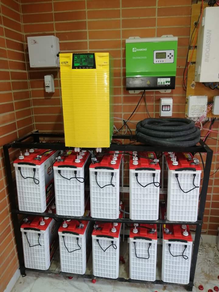 Solar Tubular Battery Installation