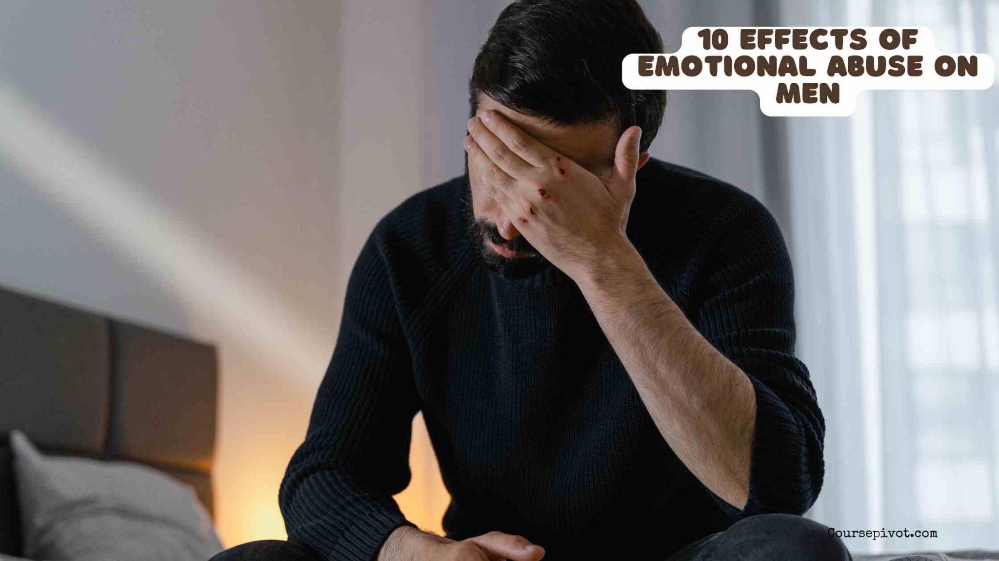 Man sitting alone while processing the effects of emotional abuse