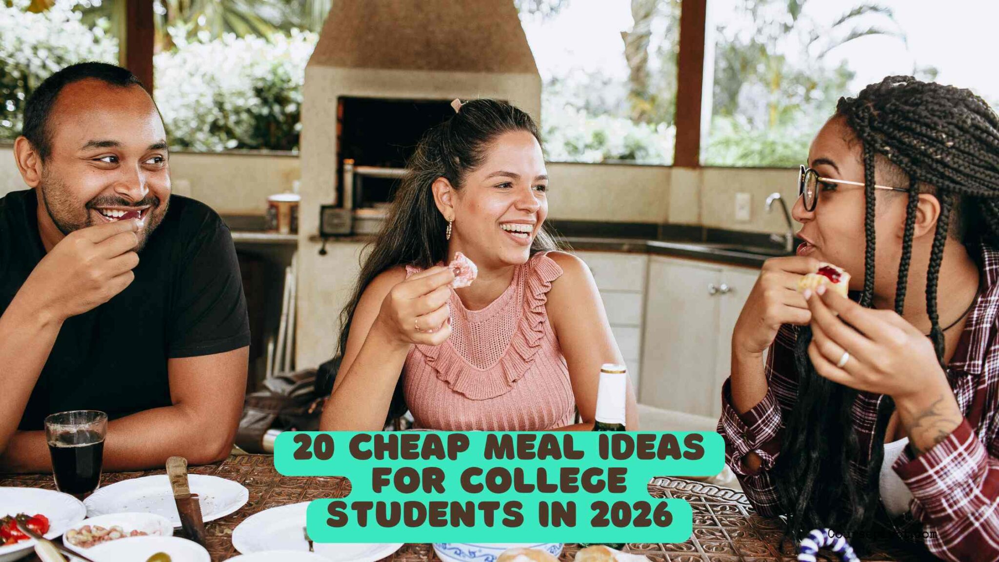 College student preparing a budget-friendly meal in a small kitchen
